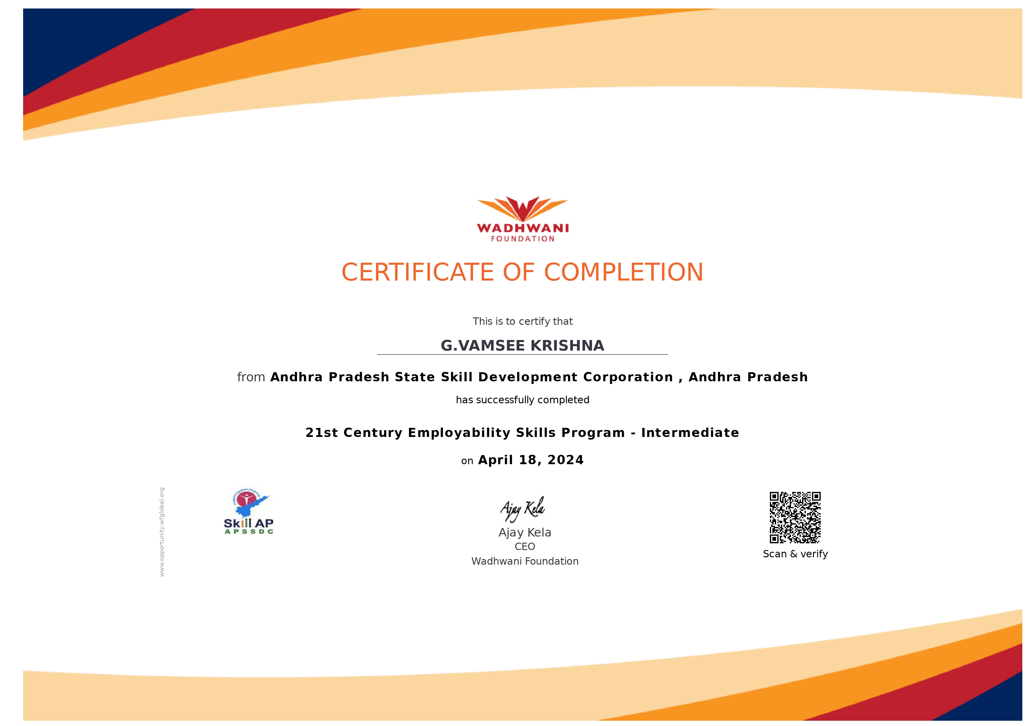 Vamsee Krishna - Full Stack Developer Portfolio